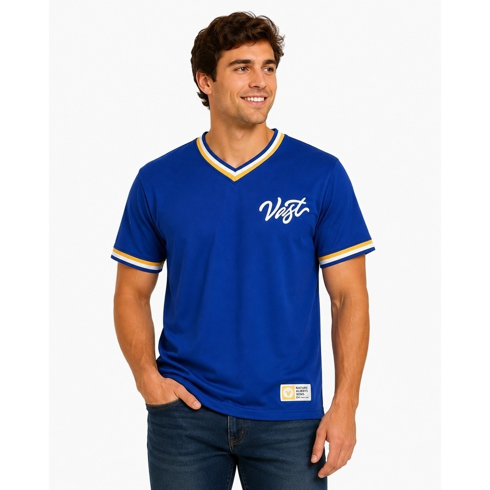 Vast Baseball Jersey Shirt Medium NWT Nature Always Wins New Beach Surf L300